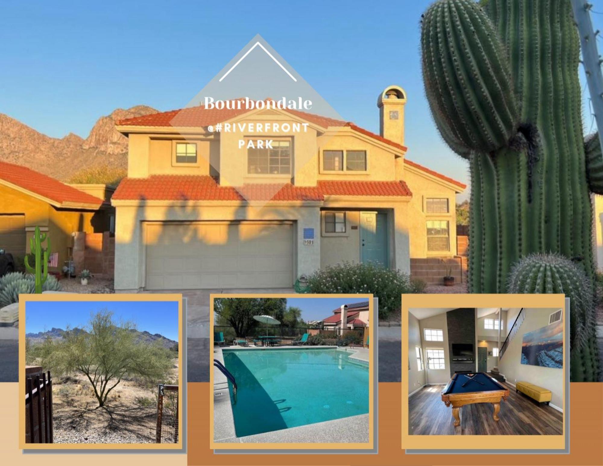 Private Home - Billiards, Mountain Views, Private Desert Access, Hoa Pool & Spa, Bbq, At Lambert Park - Bourbondale Tucson Exterior photo